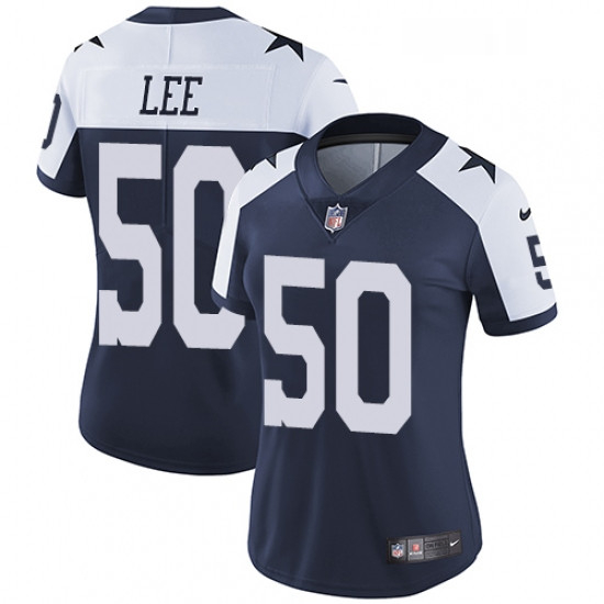 Womens Nike Dallas Cowboys 50 Sean Lee Navy Blue Throwback Alternate Vapor Untouchable Limited Playe