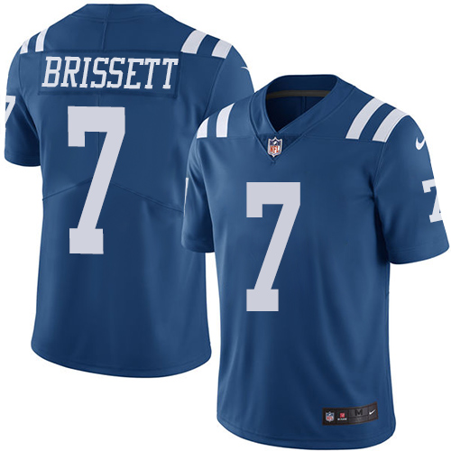 Nike Colts #7 Jacoby Brissett Royal Blue Mens Stitched NFL Limited Rush Jersey