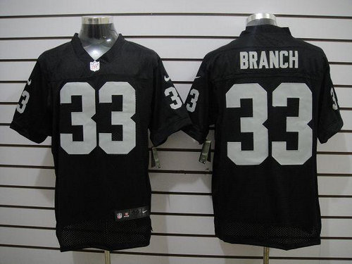 2012 NEW NFL Oakland Raiders 33 Branch Black Jerseys Elite