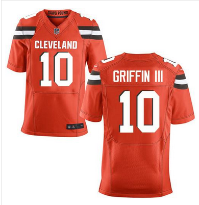 Nike Browns #10 Robert Griffin III Orange Alternate Mens Stitched NFL New Elite Jersey