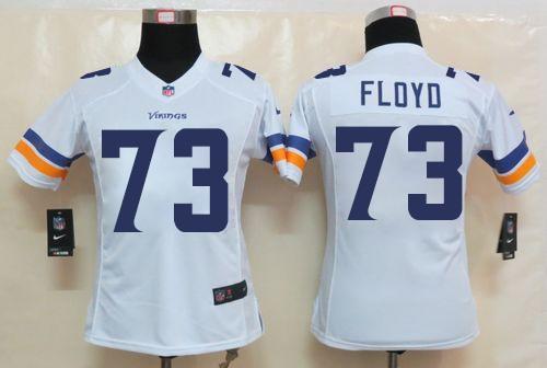 Nike Vikings #73 Sharrif Floyd White Womens Stitched NFL Limited Jersey