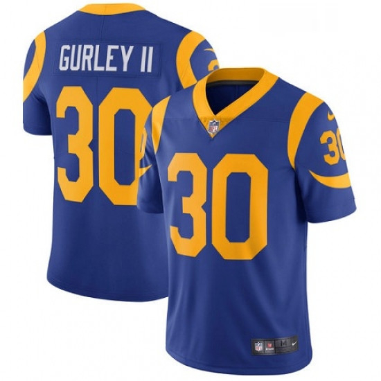 Youth Nike Los Angeles Rams 30 Todd Gurley Royal Blue Alternate Vapor Untouchable Limited Player NFL