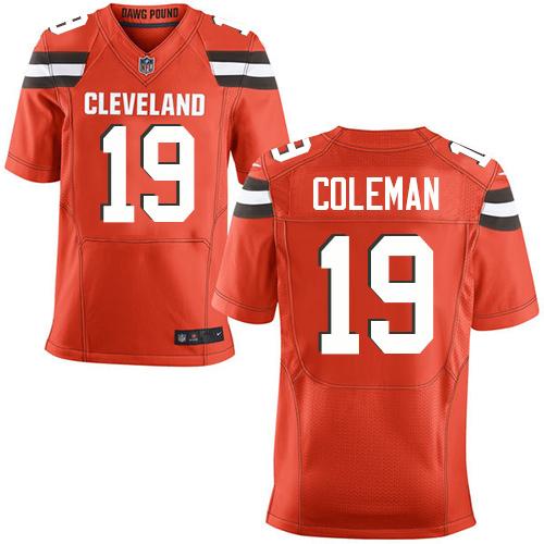 Nike Browns #19 Corey Coleman Orange Alternate Mens Stitched NFL Elite Jersey