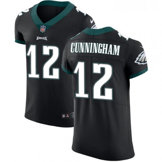 Mens Nike Philadelphia Eagles 12 Randall Cunningham Black Alternate Vapor Untouchable Elite Player N