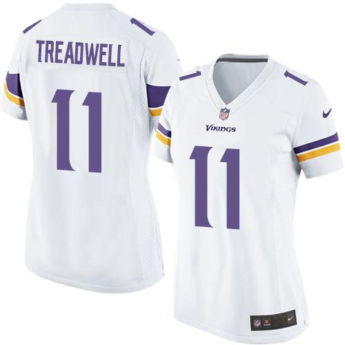 Nike Vikings #11 Laquon Treadwell White Womens Stitched NFL Elite Jersey