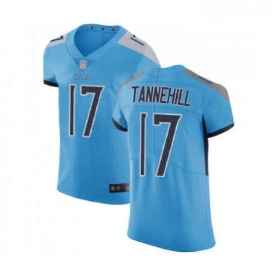 Mens Tennessee Titans 17 Ryan Tannehill Light Blue Alternate Vapor Untouchable Elite Player Football