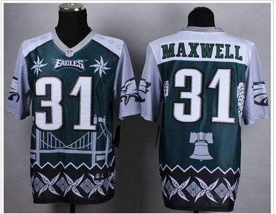 NEW Philadelphia Eagles #31 Byron Maxwell Midnight Green Men's Stitched NFL Elite Noble Jersey