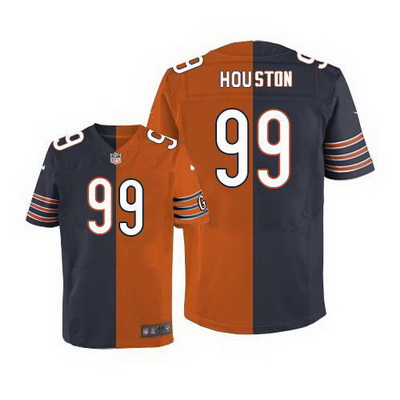 Nike Bears #99 Lamarr Houston Navy Blue Orange Mens Stitched NFL Elite Split Jersey