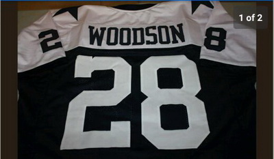 Nike Cowboys #28 Darren Woodson coutom thanksgiving day jersey