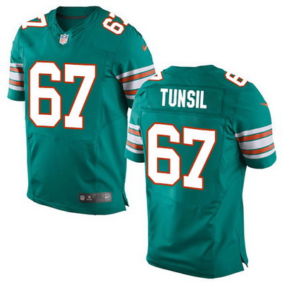 Nike Dolphins #67 Laremy Tunsil Aqua Green Alternate Mens Stitched NFL Elite Jersey