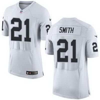 Nike Raiders #21 Sean Smith White Mens Stitched NFL New Elite Jersey