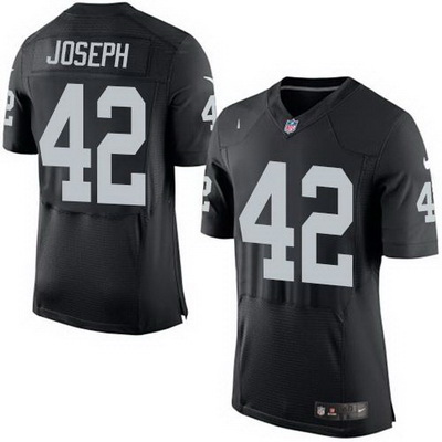 Nike Raiders #42 Karl Joseph Black Team Color Mens Stitched NFL New Elite Jersey