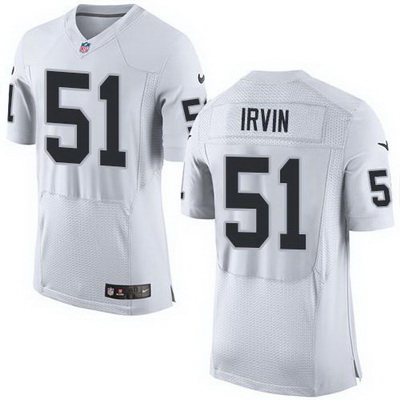 Nike Raiders #51 Bruce Irvin White Mens Stitched NFL New Elite Jersey