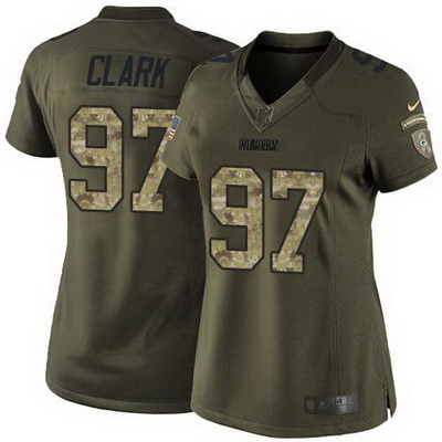 Nike Packers #97 Kenny Clark Green Womens Stitched NFL Limited Salute to Service Jersey