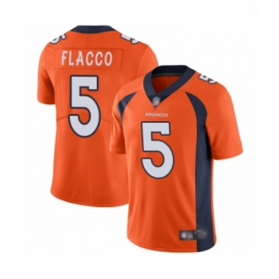 Youth Denver Broncos 5 Joe Flacco Navy Blue Alternate Vapor Untouchable Limited Player Football Jers