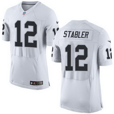 Nike Raiders #12 Kenny Stabler White Mens Stitched NFL New Elite Jersey