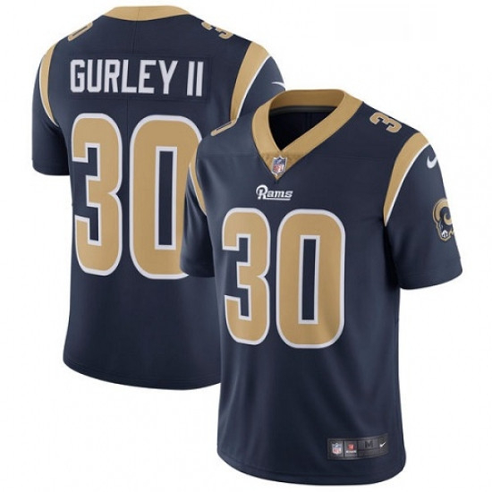 Youth Nike Los Angeles Rams 30 Todd Gurley Navy Blue Team Color Vapor Untouchable Limited Player NFL