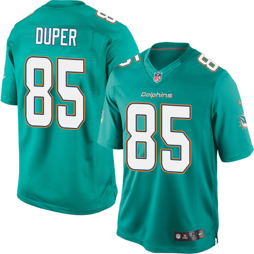 Youth Nike Miami Dolphins #85 Mark Duper Limited Aqua Green Team Color NFL Jersey