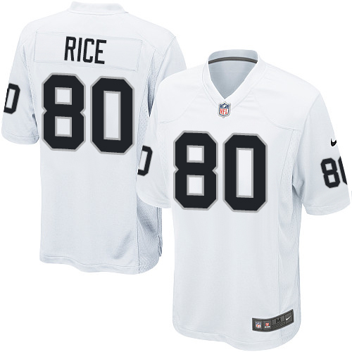 Nike Oakland Raiders #80 Jerry Rice White Elite NFL Jersey