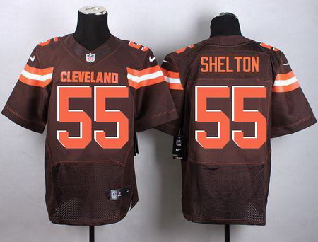 Nike Browns #55 Danny Shelton Brown Team Color Men Stitched NFL New Elite Jersey