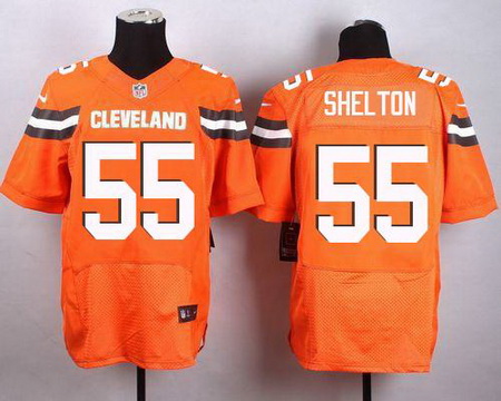 Nike Browns #55 Danny Shelton Orange Alternate Men Stitched NFL New Elite Jersey