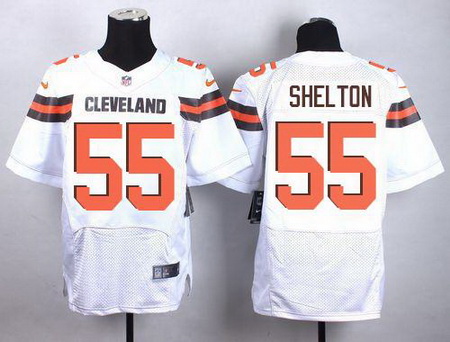 Nike Browns #55 Danny Shelton White Men Stitched NFL New Elite Jersey