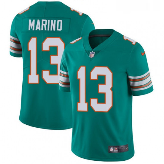 Youth Nike Miami Dolphins 13 Dan Marino Aqua Green Alternate Vapor Untouchable Limited Player NFL Je