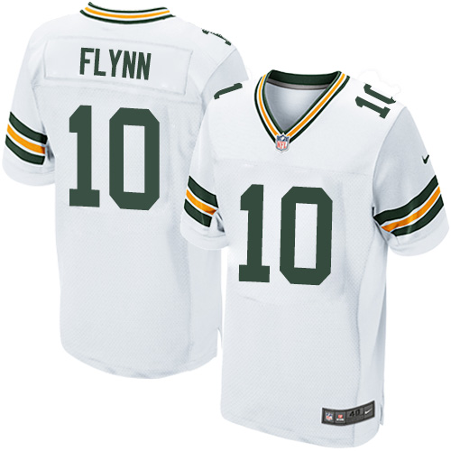 Nike Green Bay Packers #10 Matt Flynn Mens Elite White Jerseys