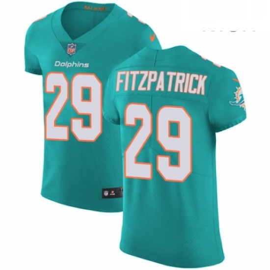 Mens Nike Miami Dolphins 29 Minkah Fitzpatrick Aqua Green Team Color Vapor Untouchable Elite Player 