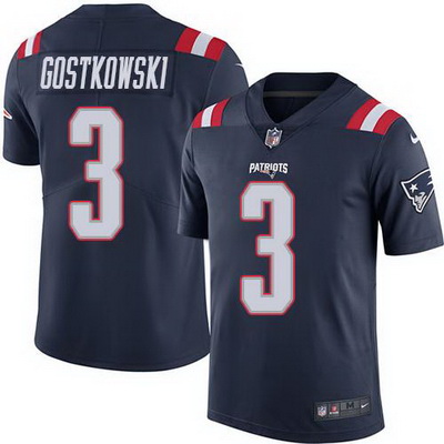 Nike Patriots #3 Stephen Gostkowski Navy Blue Mens Stitched NFL 