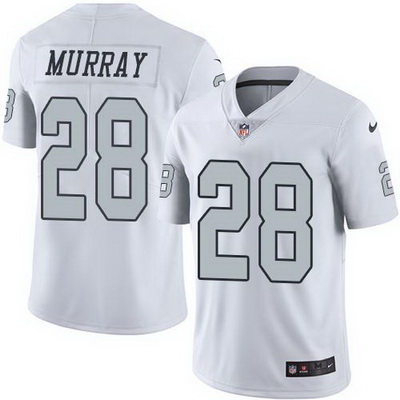 Nike Raiders #28 Latavius Murray White Mens Stitched NFL Limited Rush Jersey