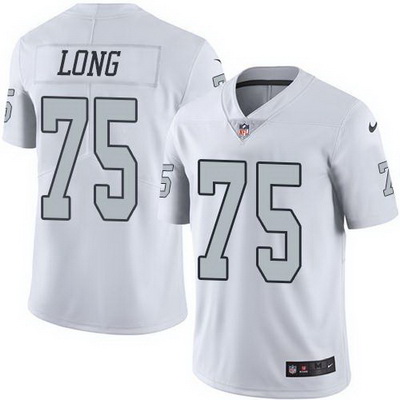 Nike Raiders #75 Howie Long White Mens Stitched NFL Limited Rush Jersey