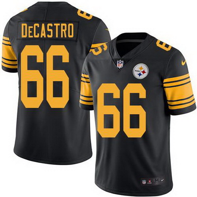 Nike Steelers #66 David DeCastro Black Mens Stitched NFL Limited Rush Jersey