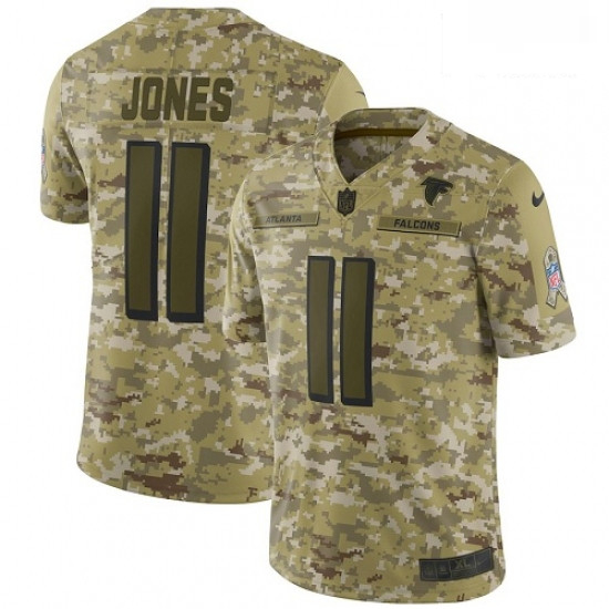 Men Nike Atlanta Falcons 11 Julio Jones Limited Camo 2018 Salute to Service NFL Jersey