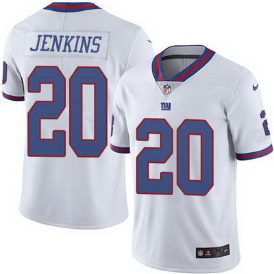 Nike Giants #20 Janoris Jenkins White Mens Stitched NFL Limited Rush Jersey