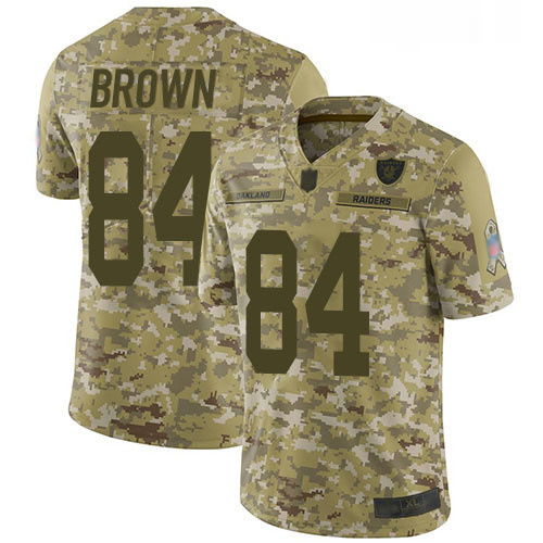 Youth Antonio Brown Limited Camo Jersey Oakland Raiders Football 84 Jersey 2018 Salute to Service Je