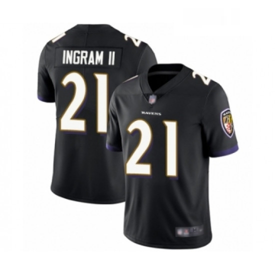 Mens Baltimore Ravens 21 Mark Ingram II Black Alternate Vapor Untouchable Limited Player Football Je