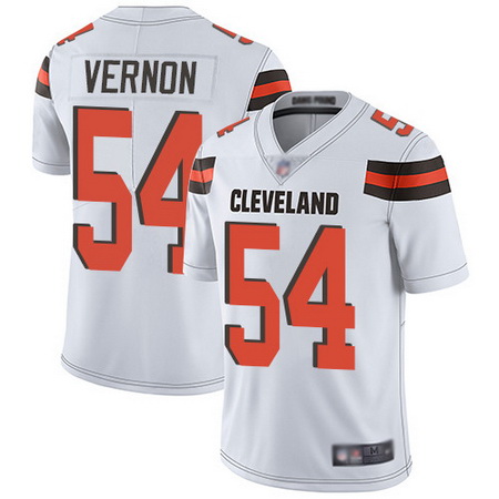 Browns 54 Olivier Vernon White Youth Stitched Football Vapor Untouchable Limited Jersey