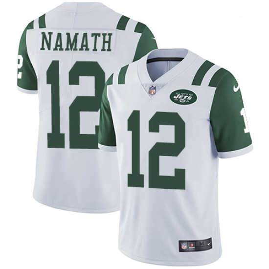 Youth Nike New York Jets 12 Joe Namath Elite White NFL Jersey