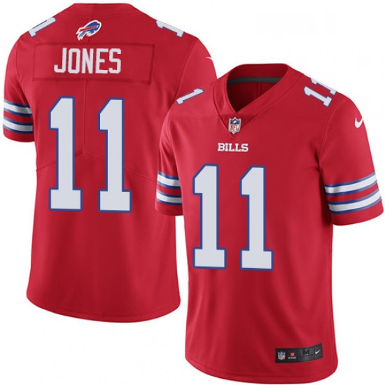 Youth Nike Buffalo Bills 11 Zay Jones Limited Red Rush Vapor Untouchable NFL Jersey