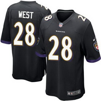 Nike Ravens 28 Terrance West Black Alternate Youth Stitched NFL New Elite Jersey