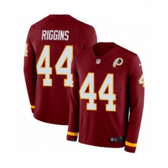 Mens Nike Washington Redskins 44 John Riggins Limited Burgundy Therma Long Sleeve NFL Jersey