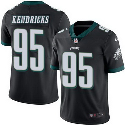 Nike Eagles #95 Mychal Kendricks Black Mens Stitched NFL Limited Rush Jersey