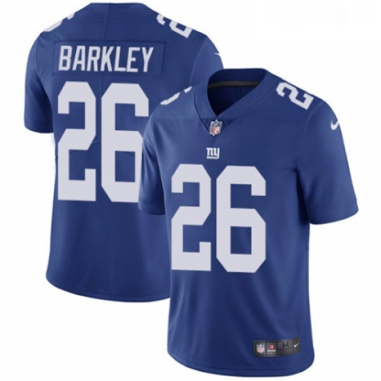 Youth Nike New York Giants 26 Saquon Barkley Royal Blue Team Color Vapor Untouchable Limited Player 