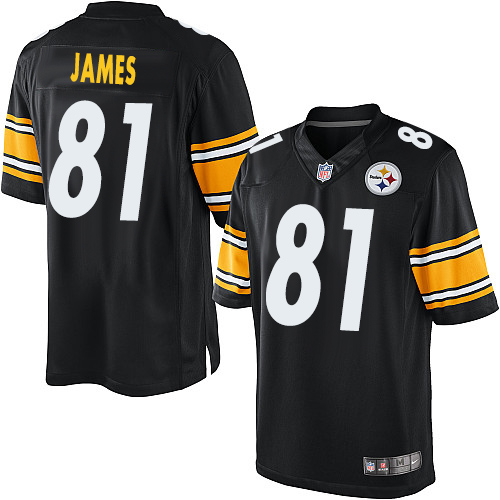 Nike Steelers #81 Jesse James Mens Black Elite Jersey