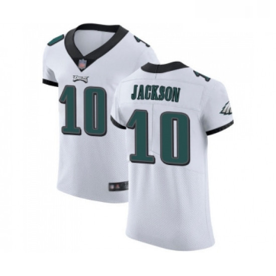 Mens Philadelphia Eagles 10 DeSean Jackson White Vapor Untouchable Elite Player Football Jersey