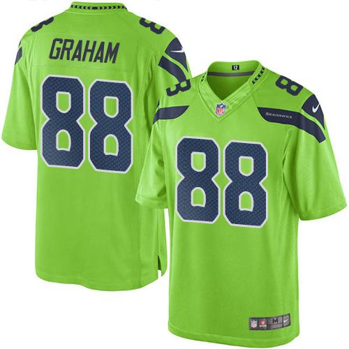 Nike Seahawks #88 Jimmy Graham Green Mens Stitched NFL Limited Rush Jersey