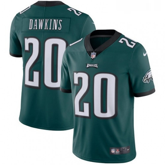 Mens Nike Philadelphia Eagles 20 Brian Dawkins Midnight Green Team Color Vapor Untouchable Limited P