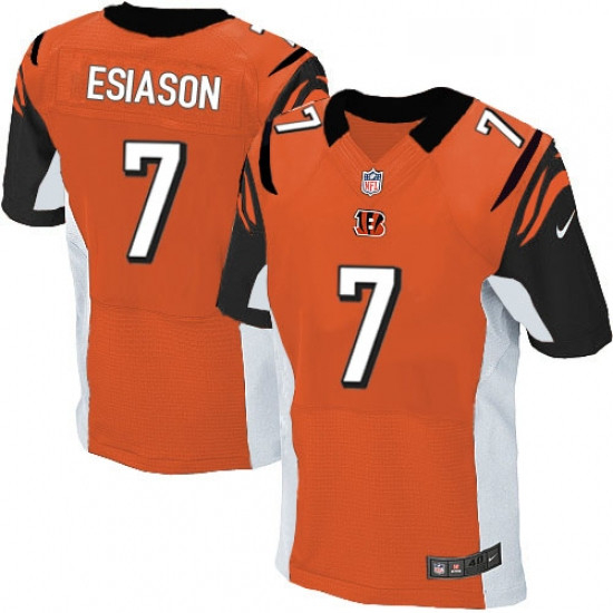 Mens Nike Cincinnati Bengals 7 Boomer Esiason Elite Orange Alternate NFL Jersey