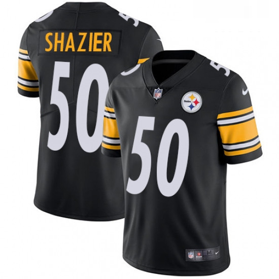 Mens Nike Pittsburgh Steelers 50 Ryan Shazier Black Team Color Vapor Untouchable Limited Player NFL 